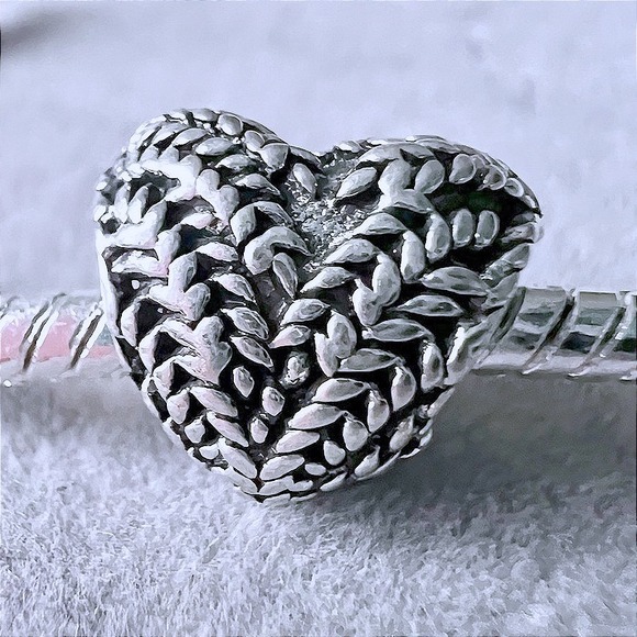 Angel Wings Heart Charm fits PANDORA - Picture 1 of 11